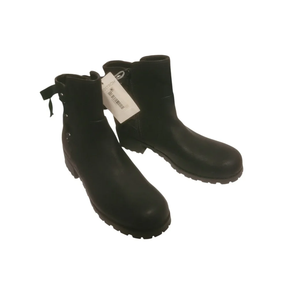 Cute Dolce Vita girls size 5 Rollins black lace up‎ combat style boots NWOB